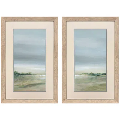 Paragon Far Reaching Sunrise 21"w X 33"h Framed Art - Set Of 2 In Multi