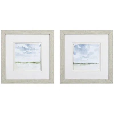 Paragon Field After Rain 11"w X 11"h Framed Art Set Of 2