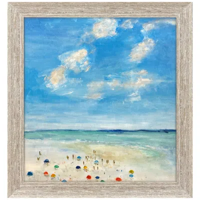 Paragon Finding Summer 30"w X 32"h Framed Art In Blue