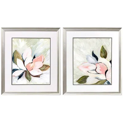 Paragon Floral Burst 25"w X 29"h Transitional Framed Art Set Of 2