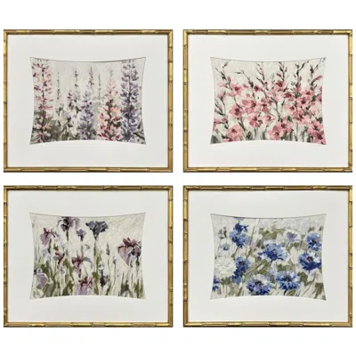 Paragon Floral Haven 23"w X 19"h Framed Art Set Of 4