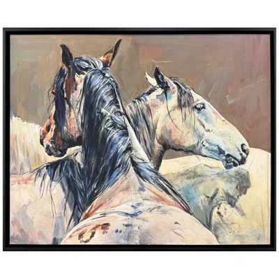 Paragon Florals On Black Framed Prints, S/4
