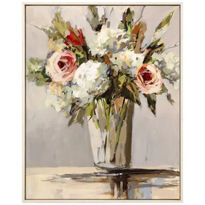 Paragon Flower Blooms 50" High Rectangular Giclee Print Framed Canvas Wall Art