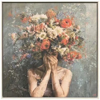 Paragon Flower Face 42"w X 42"h Canvas