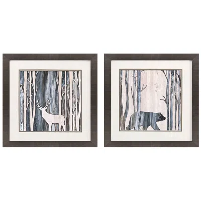 Paragon Fluid Lodge 18"w X 18"h Framed Wall Art Set Of 2