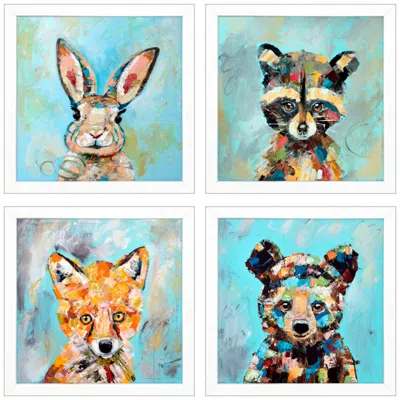 Paragon Forest Friends 13"w X 13"h Framed Art - Set Of 4 In Multi