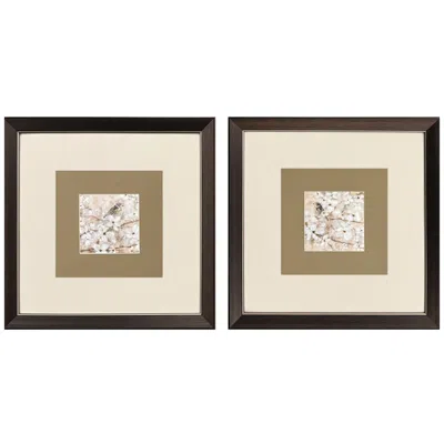 Paragon Fragrant Perch 21"w X 21"h Traditional Framed Art Set Of 2
