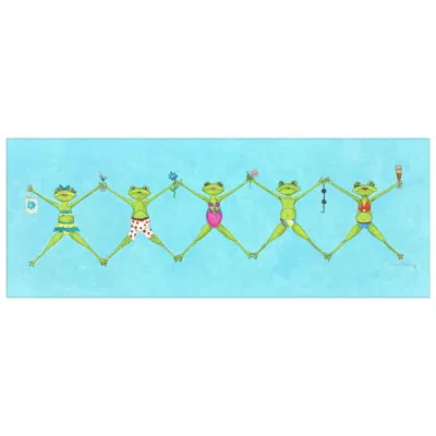Paragon Froggy Beach Party 35"w X 13"h Canvas