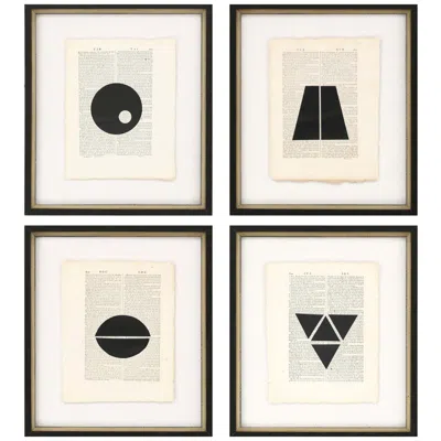 Paragon Geometrics Ii 14"w X 16"h Framed Art Set Of 4 In Multi