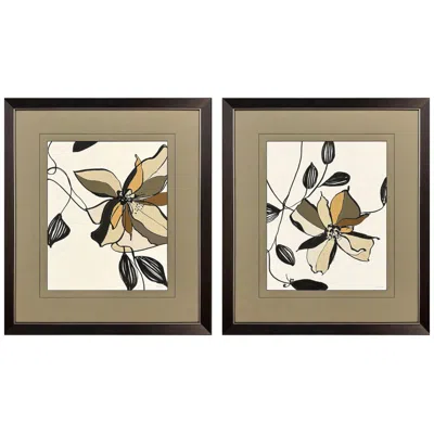Paragon Gesture Bloom 27"w X 31"h Framed Art - Set Of 2