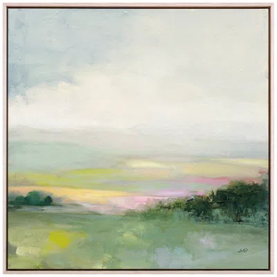 Paragon Glowing Valley 41" Square Giclee Framed Canvas Wall Art