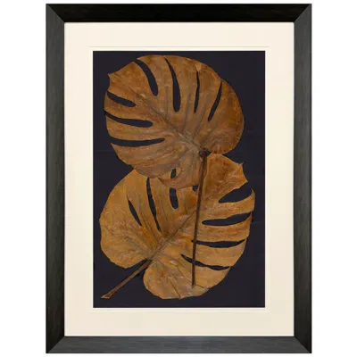 Paragon Gold Monstera Ii 36"w X 48"h Framed Art