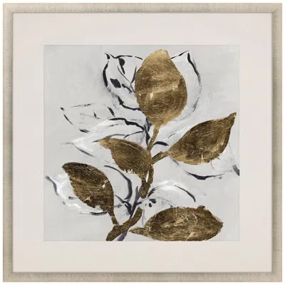 Paragon Golden Floral Ii 35"w X 35"h Framed Art