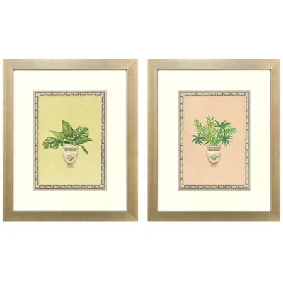 Paragon Grecian Vase Palm I 19"w X 23"h Framed Art Set Of 2