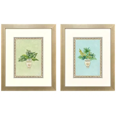 Paragon Grecian Vase Palm Ii 19"w X 23"h Framed Art Set Of 2
