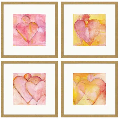 Paragon Heart Of Hearts 21"w X 21"h Framed Art Set Of 4