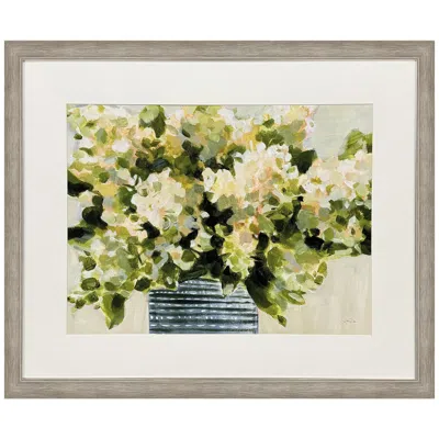 Paragon Hydrangeas In Vase 50"w X 41"h Traditional Framed Art