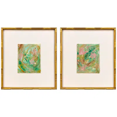 Paragon Impasto 17"w X 19"h Framed Art - Set Of 2 In Multi