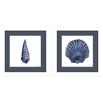 Paragon In The Deep Blue 19"w X 19"h Framed Art Set Of 2