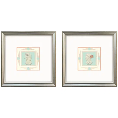 Paragon Intaglio Busts 18"w X 18"h Framed Art Set Of 2
