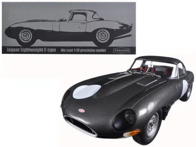 Paragon Jaguar Lightweight E-type Continuation Gunmetal 1/18 Diecast Model Car By  In Black