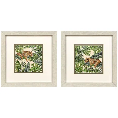 Paragon Jungle Hangout 11"w X 11"h Framed Art Set Of 2