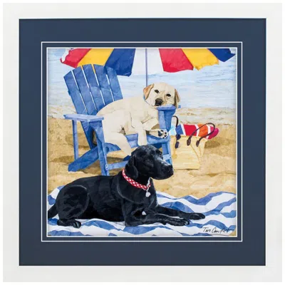 Paragon Labs On Beach 29"w X 29"h Framed Art