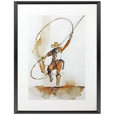Paragon Lasso 39"w X 52"h Framed Art In Black