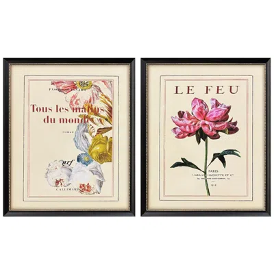 Paragon Le Fleur I 22"w X 26"h Traditional Framed Art Set Of 2