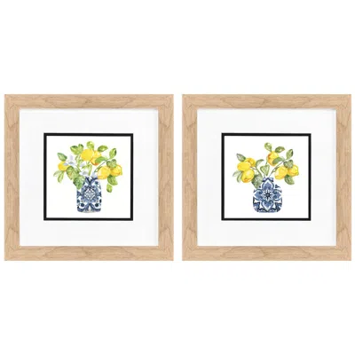 Paragon Lemon Life 12"w X 12"h Framed Wall Art Set Of 2