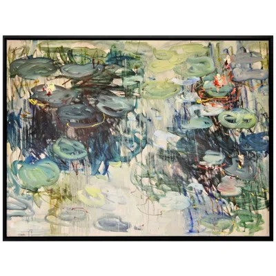 Paragon Lily Pond 50"w X 38"h Canvas In Multi