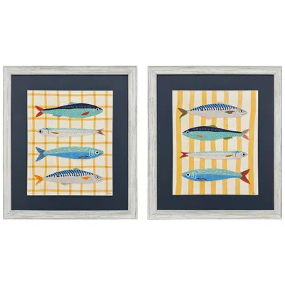 Paragon Little Fish 25"w X 29"h Framed Art Set Of 2