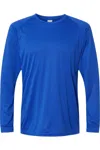 Paragon Long Islander Performance Long Sleeve T-shirt In Blue