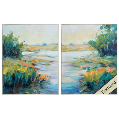 Paragon Marsh Colors 24"w X 30"h Non-glass Framed Art Set Of 2