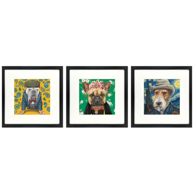 Paragon Master Dogs I 16"w X 16"h Framed Art - Set Of 3