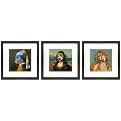 Paragon Master Dogs Ii 16"w X 16"h Framed Art - Set Of 3 In Multi