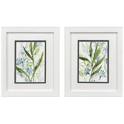 Paragon Meadow Blues I 9"w X 11"h Coastal Framed Art Set Of 2