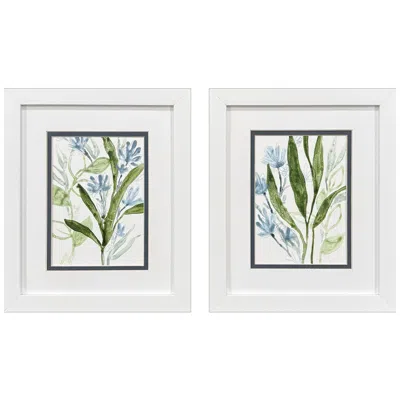 Paragon Meadow Blues Ii 9"w X 11"h Coastal Framed Art Set Of 2