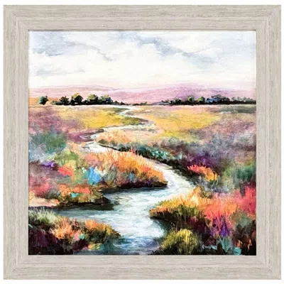 Paragon Meandering Stream 28"w X 28"h Non-glass Framed Wall Art