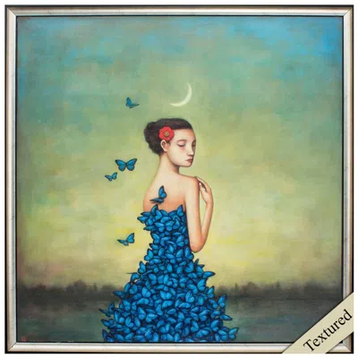 Paragon Metamorphosis In Blue 25"w X 25"h Non-glass Framed Art