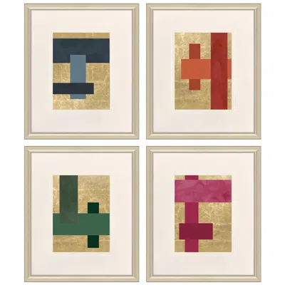 Paragon Mini Colorblocks 18"w X 21"h Framed Wall Art Set Of 4