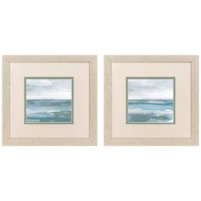 Paragon Misty Bay 11"w X 11"h Framed Art - Set Of 2 In Neutral