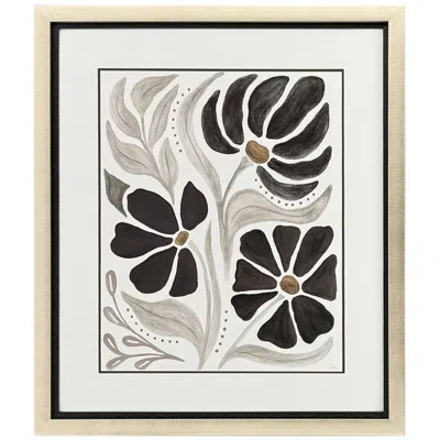Paragon Modern Petals Ii 36"w X 42"h Framed Wall Art