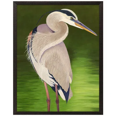 Paragon Moonlight Blue Heron 33"w X 43"h Framed Art In Multi