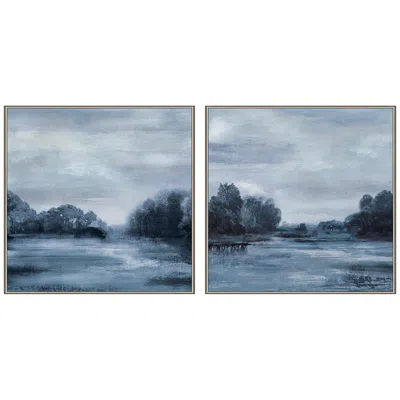 Paragon Morning Calm 25" Square 2-piece Framed Giclee Wall Art Set