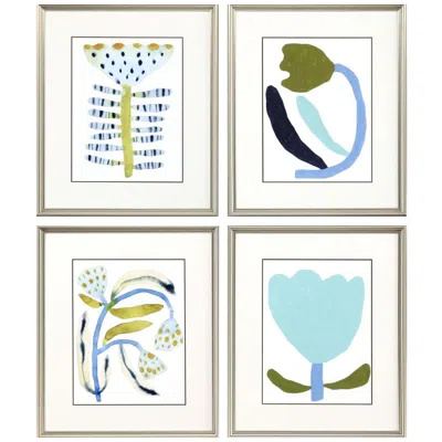 Paragon Naive Garden 19"w X 23"h Framed Art Set Of 4 In Gray