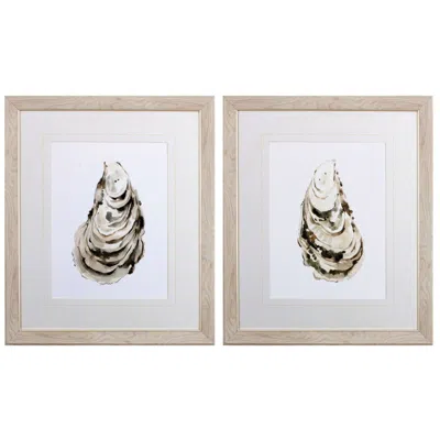 Paragon Neutral Oyster A 21"w X 25"h Framed Art Set Of 2 In Gold