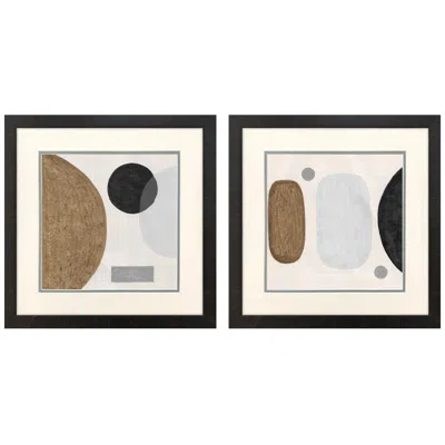 Paragon Neutral Stones 18"w X 18"h Framed Art - Set Of 2