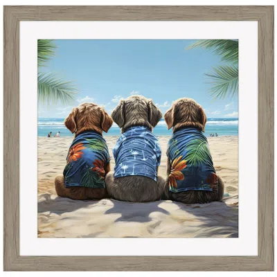 Paragon Nuthin Butt The Beach 29"w X 29"h Framed Wall Art