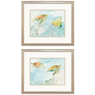 Paragon Ocean Roaming 21"w X 18"h Framed Art - Set Of 2 In Multi